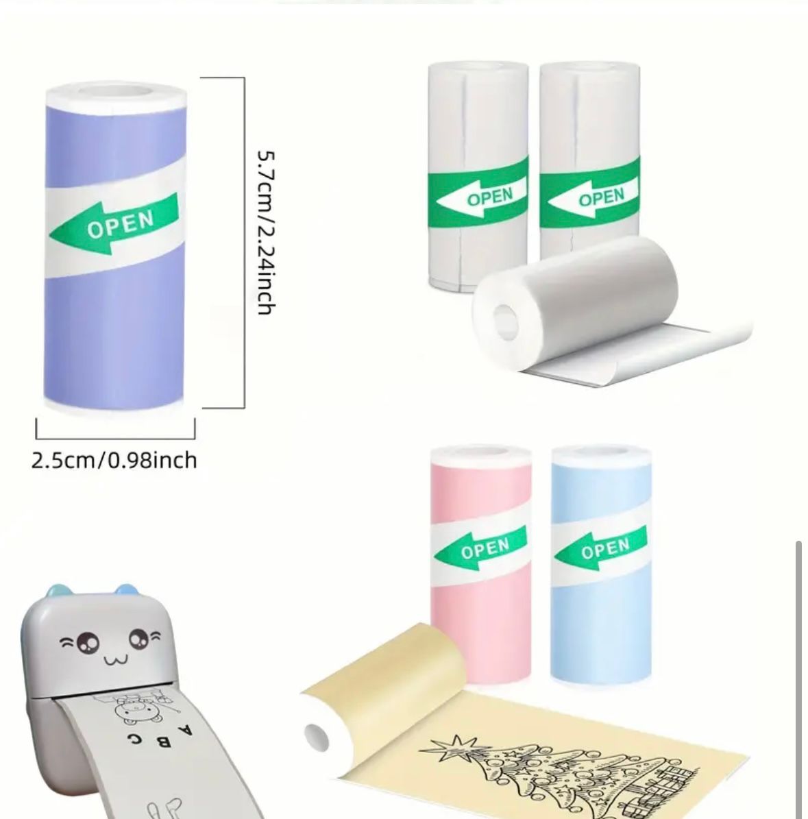 Miniatura 6 de Papel Termico y Adhesivo para mini-impre